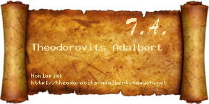 Theodorovits Adalbert névjegykártya